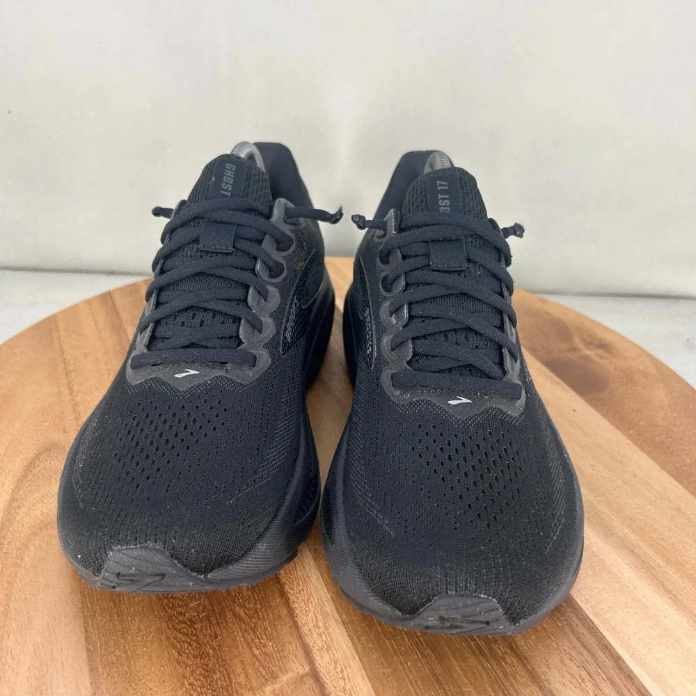 Brooks Ghost 17 Mens Running Shoes Black Black Ebony 1104421D020 Size 9 D